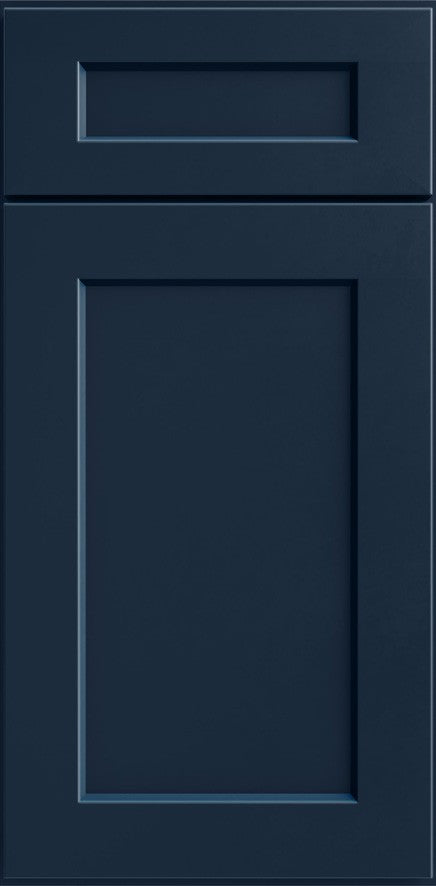 Shaker Navy cabinet finish