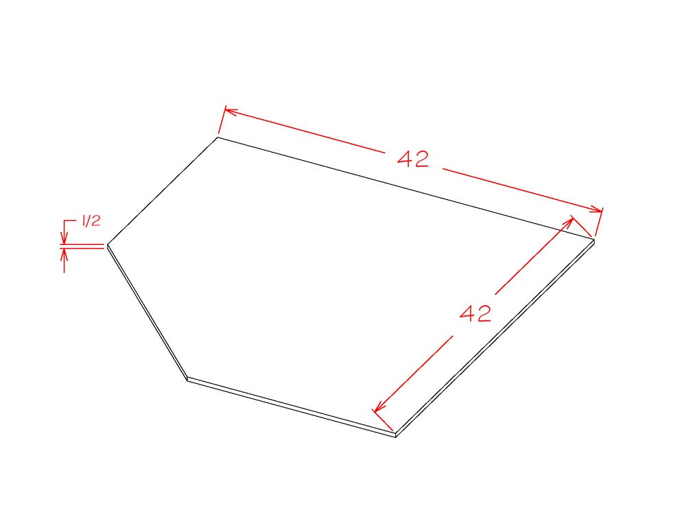 UV-SBF4242 sink floor technical drawing