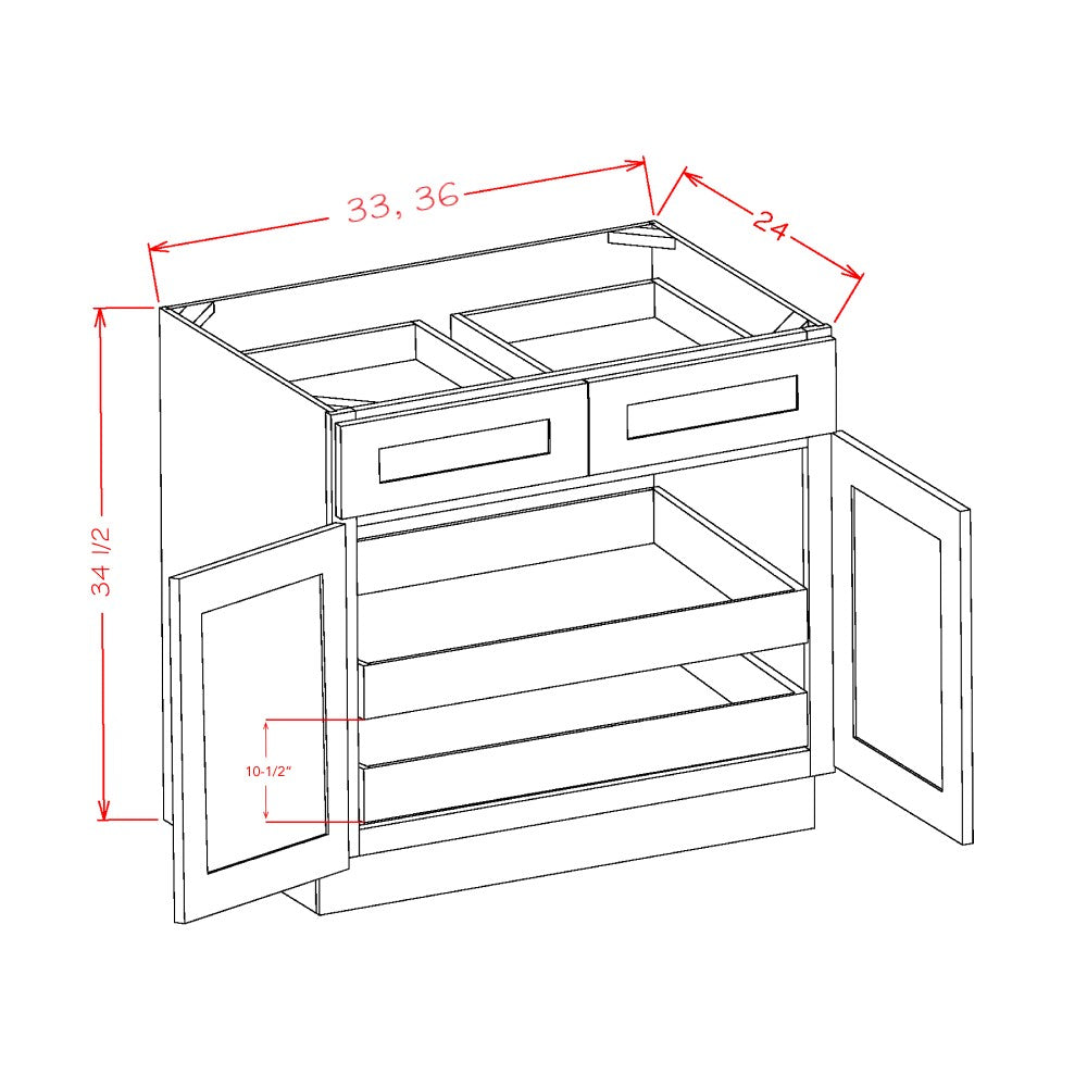 B332RS technical drawing